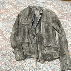Free People Rumbled Leather jacket